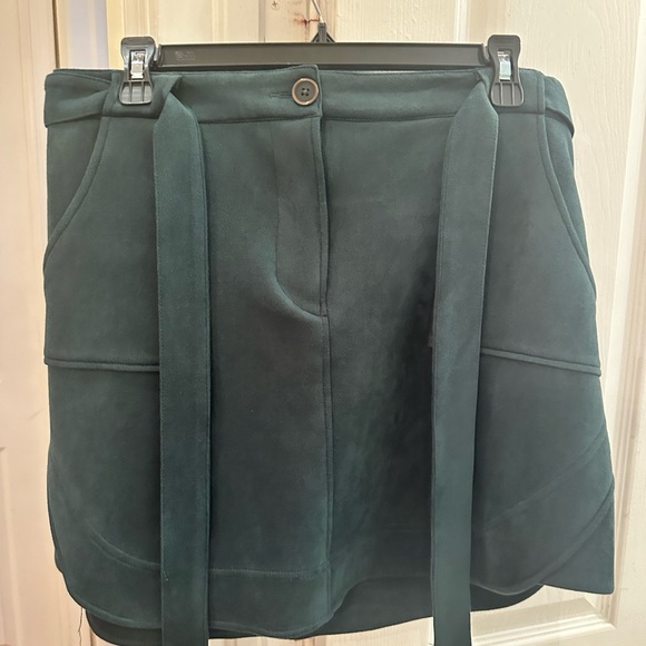 BCBG miniskirt faux suede hunter green - Picture 5 of 6
